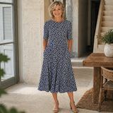 Sara - Vestido Midi Floral Sem Esforço