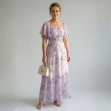 Olívia - Vestido Midi com Mangas Esvoaçantes