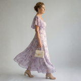 Olívia - Vestido Midi com Mangas Esvoaçantes