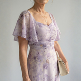 Olívia - Vestido Midi com Mangas Esvoaçantes