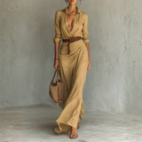 Catarina - Vestido Maxi com Gola Reversa