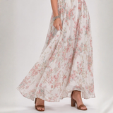 Sofia - Vestido Midi em Tule Floral