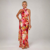 Vera - Vestido Maxi Floral com Decote Halter