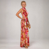 Vera - Vestido Maxi Floral com Decote Halter