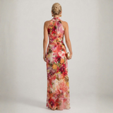 Vera - Vestido Maxi Floral com Decote Halter