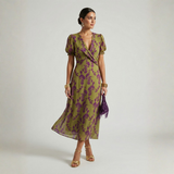 Carolina - Vestido Midi Floral Relaxado