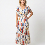 Patrícia - Vestido Midi Plissado Sem Mangas