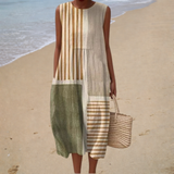 Diana - Vestido de Praia Midi Contemporâneo Sem Mangas