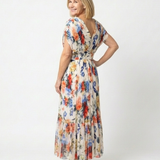 Patrícia - Vestido Midi Plissado Sem Mangas