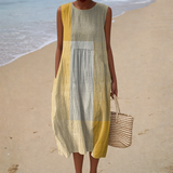 Mariana - Vestido de Praia Midi Moderno Sem Mangas