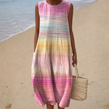 Soraia - Vestido de Praia Midi Fluido Sem Mangas
