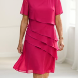 Lara – Vestido elegante fluido com volantes