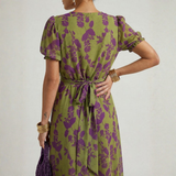 Carolina - Vestido Midi Floral Relaxado