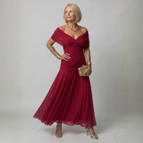 Filipa - Vestido Midi com Ombros de Fora