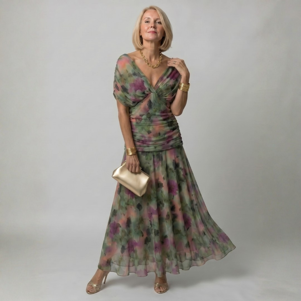 Filipa - Vestido Midi com Ombros de Fora