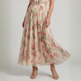 Francisca - Vestido Midi Floral com Decote Halter
