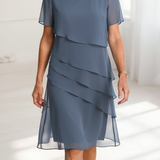 Lara – Vestido elegante fluido com volantes