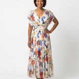 Patrícia - Vestido Midi Plissado Sem Mangas