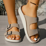 Helena - Slides de Conforto com Fivela Dupla