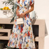 Patrícia - Vestido Midi Plissado Sem Mangas
