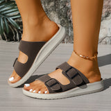 Helena - Slides de Conforto com Fivela Dupla