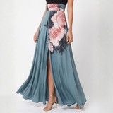 Inês - Vestido Maxi Floral com Corpete Halter
