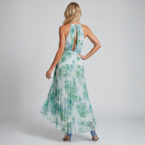 Beatriz - Vestido Midi Floral com Pregas e Alças