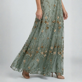 Sara - Vestido Maxi Halter Floral Fluido