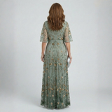 Sara - Vestido Maxi Halter Floral Fluido