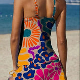 Catarina - Tankini Gráfico Floral com Calções