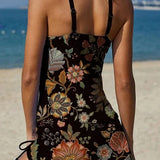 Catarina - Tankini Gráfico Floral com Calções