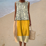 Rita - Vestido de Praia Midi Moderno Sem Mangas
