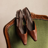Estela - Sapatos Slingback em Couro