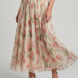 Maria - Vestido Midi Floral com Alça Halter