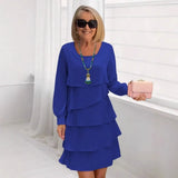 Helena – Vestido elegante fluido com folhos