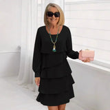 Helena – Vestido elegante fluido com folhos