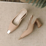Noémia - Sapatos Slingback com Bico Fino