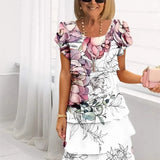 Filipa – Vestido elegante fluido com volantes