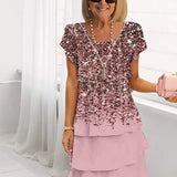 Inês – Vestido elegante fluido com volantes