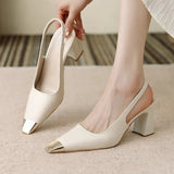 Noémia - Sapatos Slingback com Bico Fino