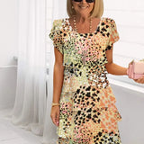 Beatriz – Vestido elegante fluido com volantes