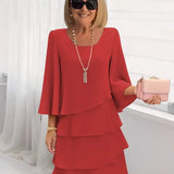 Ana – Vestido elegante fluido com volantes