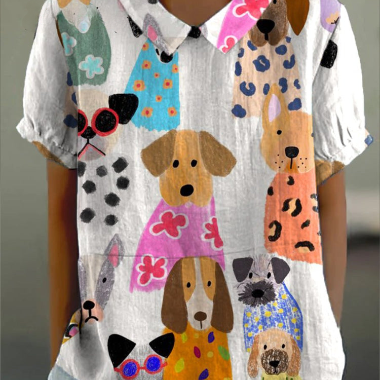 Tina - Camisa com Estampa de Cães