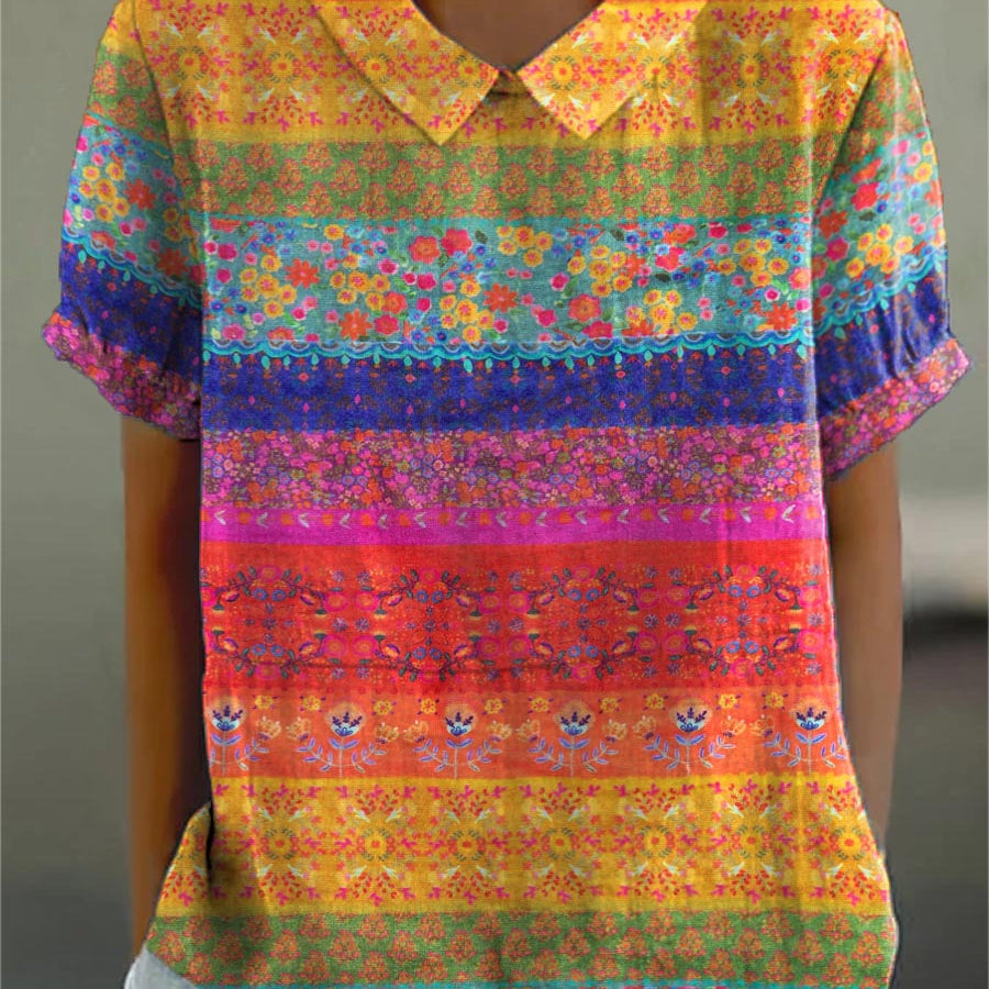 Marta - Camisa Listrada Floral