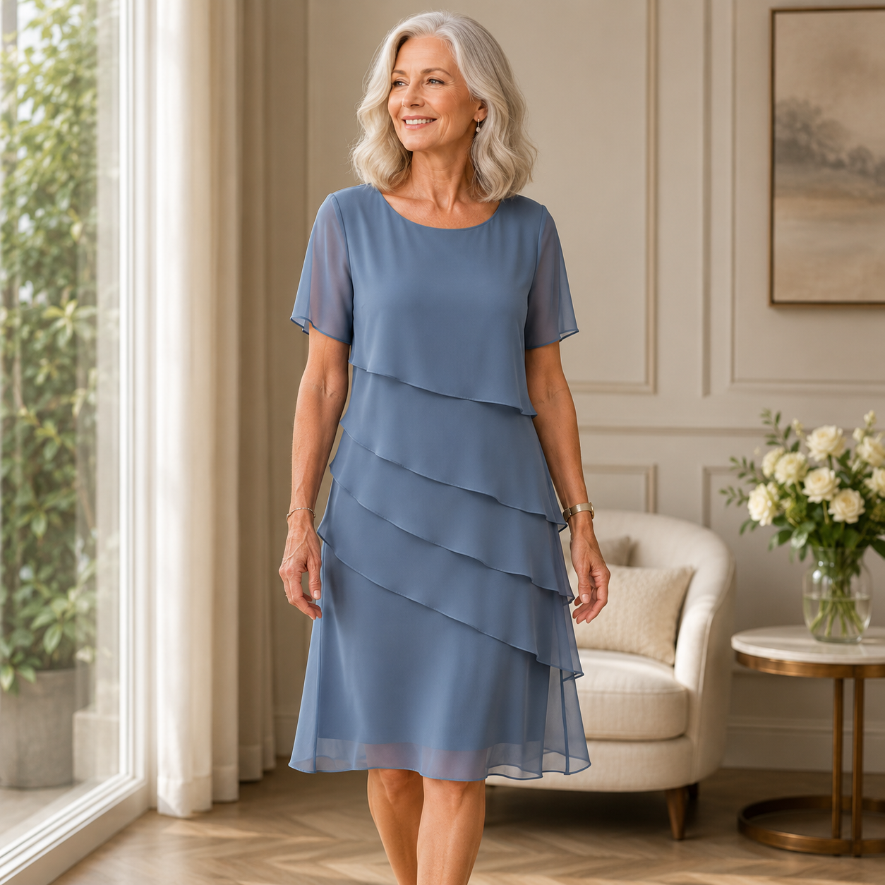 Francisca - Vestido Elegante com Rendas