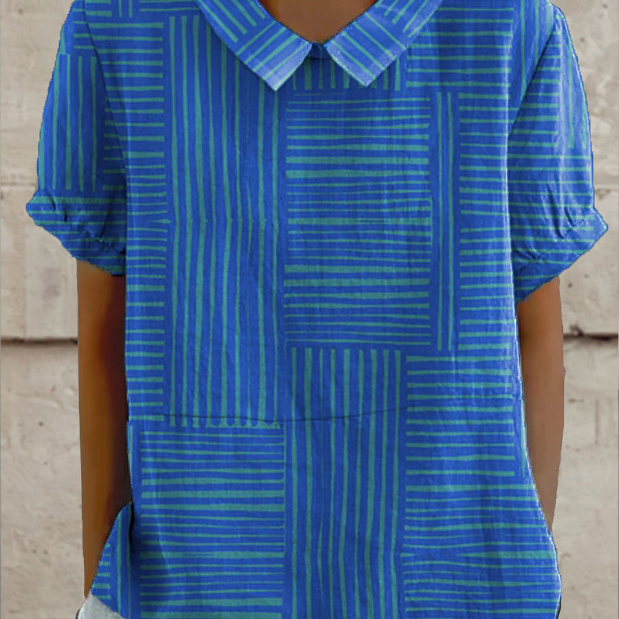 Mara - Camisa Geométrica Listrada