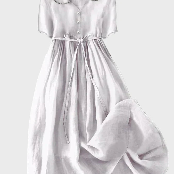 Vestido Clássico com Botões