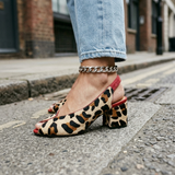 Catarina - Sapatos Slingback com Estampa de Leopardo