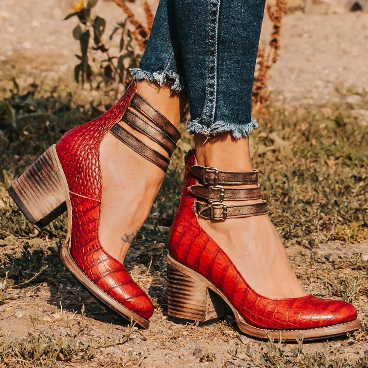 Mariana - Sapatos de Salto com Fivela
