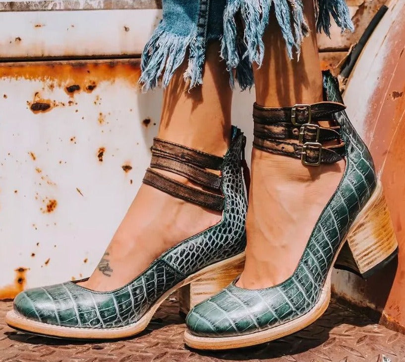 Mariana - Sapatos de Salto com Fivela